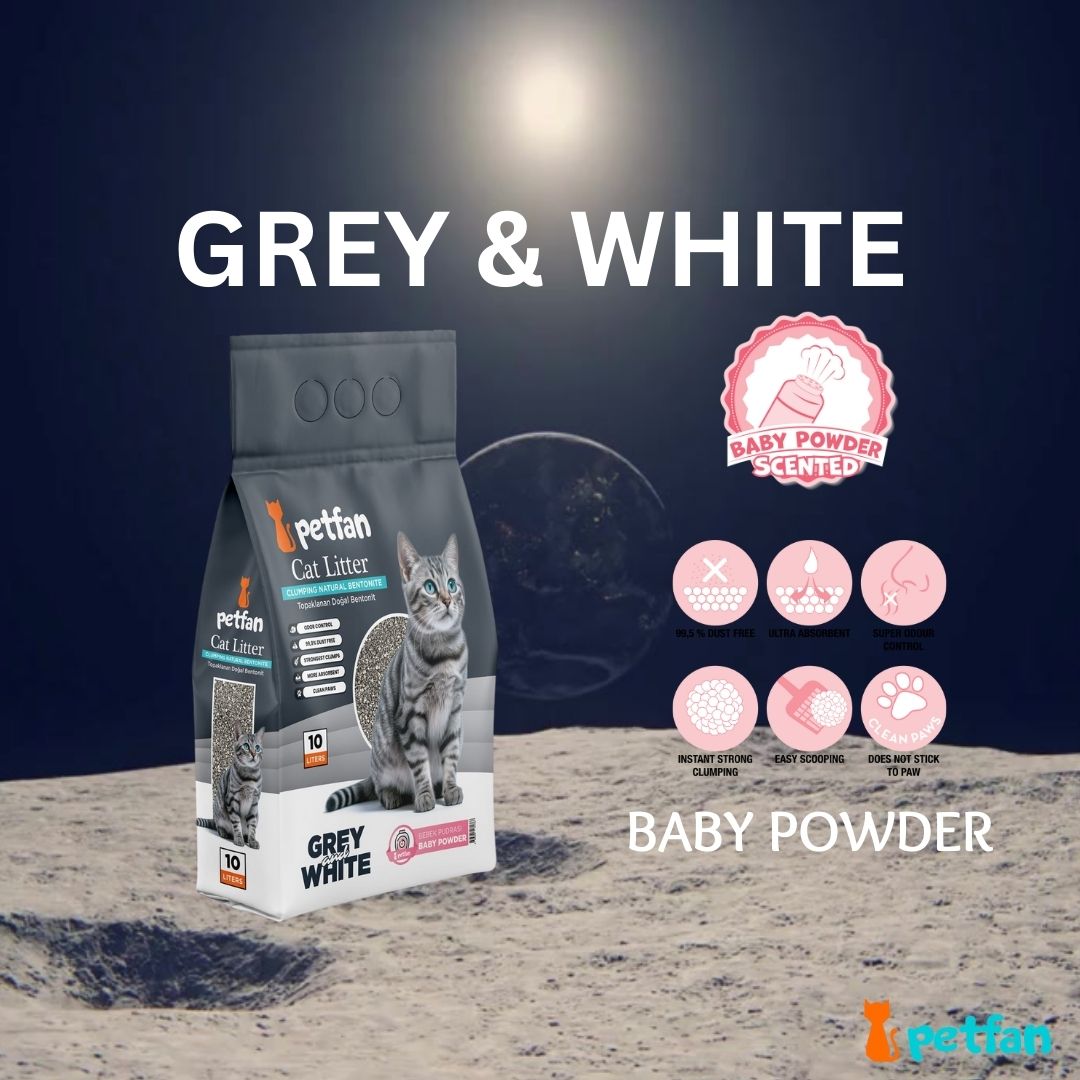 Petfan Grey & White Bentonite Cat Litter