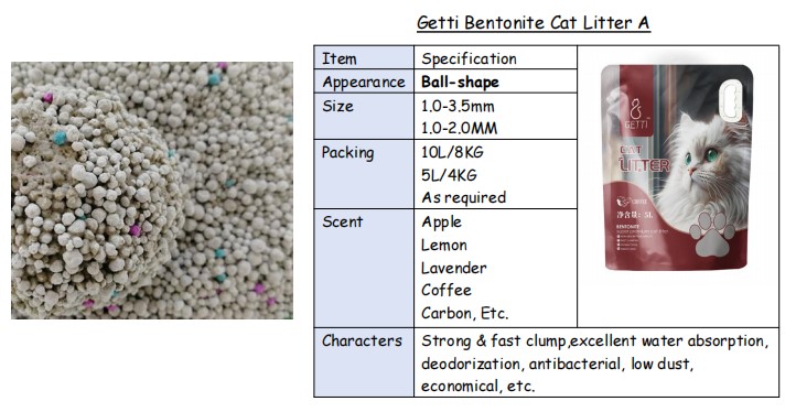 Bentonite cat litter